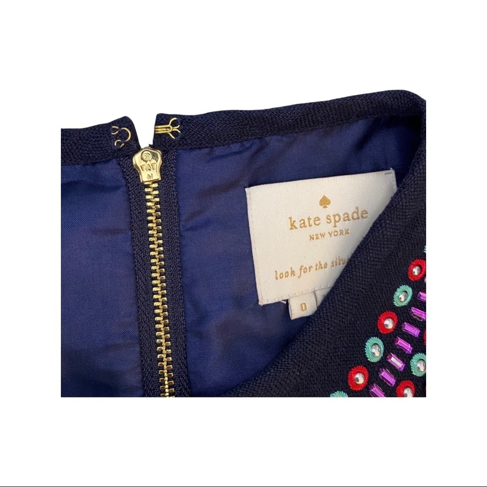 KATE SPADE
Embroidered Tassel Dress In Rich Navy (20) - Picture 4 of 6